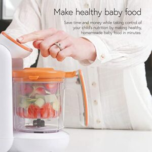 Quark Quook Baby Food Maker Steamer and Blender - Easy-To-Use 5-in-1 Baby Food Processor with Built In Baby Bottle Warmer - Self Cleaning, Sterilizing & Dishwasher Safe - 100% Baby-Safe Materials