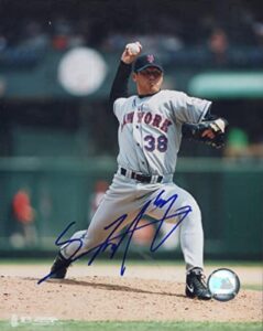 jay seo new york mets signed autographed 8x10 photo w/coa