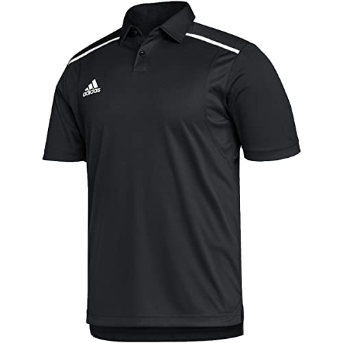 adidas Mens Team Issue Short Sleeve Polo, Black, XL