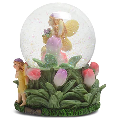 Elanze Designs Pixie Dust Fairies 100MM Music Snow Globe Plays Tune You are My Sunshine