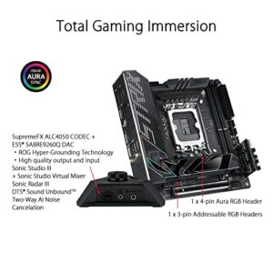 ASUS ROG Strix Z790-I Gaming WiFi 6E LGA 1700 (Intel®13th&12th Gen)mini-ITX gaming motherboard(PCIe5.0,DDR5,10+1 power stages,Thunderbolt 4,2.5GbLAN,USB 3.2 Gen 2x2 front panel Type-C,2x M.2/NVMe SSD)