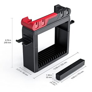 Switch Games Storage Organizer Station with Controller Charging Stand, Charging Dock Compatible with Nintendo Switch, Multifunctional Accessories Kit Storage for Joy-con, Pro Controller, Game Card