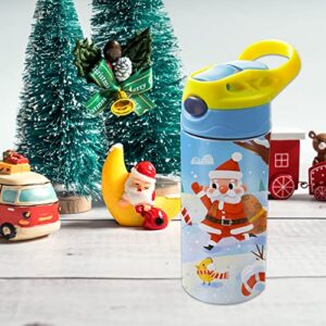 4pcs 12oz Sublimation Blanks Sippy Cup,Sublimation tumblers for Kids,Stainless Steel Insulated Toddler Water Bottle with Leak-Proof Straw Lid and Handle（Four Colors）