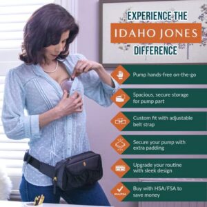 Idaho Jones Pump-A-Porter Mini Wearable Breast Pump Bag - Hands Free Pumping Bag Belt Pouch - Breastfeeding Essentials - Portable Breast Pump Belt for Working Moms - Compatible with Spectra, Etc