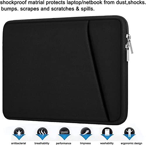 Laptop Case, Laptop Sleeve 14 inch, Durable Carrying Bag Shockproof Protective Case Cover, Handbags Briefcase Laptop Bag Compatible with 14" MacBook Air/Pro HP Asus Lenovo Notebook Computer, Black