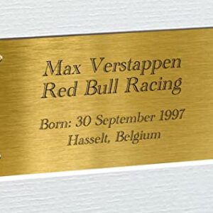 12x8 A4 Max Verstappen Red Bull Autographed Signed Photo Photograph Picture Frame F1 Formula One Poster Gift Gold