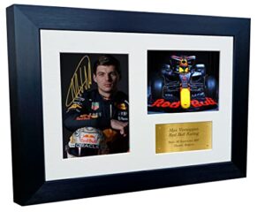 12x8 a4 max verstappen red bull autographed signed photo photograph picture frame f1 formula one poster gift gold