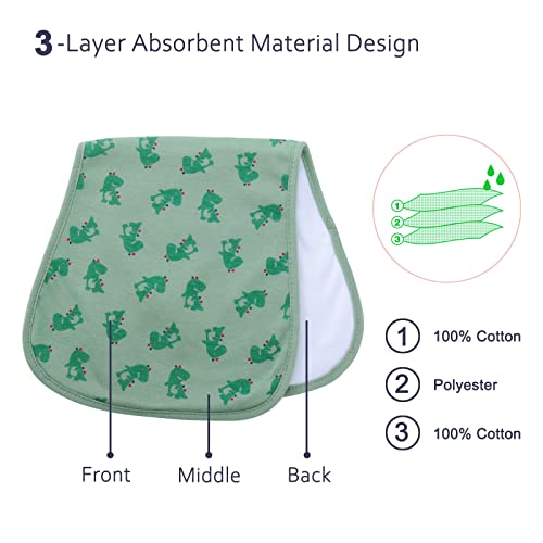 Hakochia Burp Cloths for Baby Boy Organic Cotton Large Burp Clothes Extra Absorbent Soft Burping Rags Spit Up Cloth Sets for Newborns 8 Pack