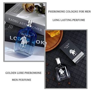 HAGUAN Pheromone Cologne for Men, Golden Lure Pheromone Perfume,Long Lasting Pheromone Perfume for Men Woman, Pheromones for Men To Attract Women Body Spray (Ocean)