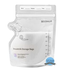 seednur disposable breastmilk storage bags breastmilk storaging containers 7.8oz nursing bags 100 counts