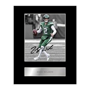 zach wilson pre printed signature signed mounted photo display #11 printed autograph picture