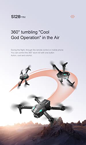 Drone with Camera for Begginers, Kids and Adults, Dual Video Camera 4KHD with Long Lasting Battery, Mobile Phone Connection, APP Control, Quadcopter Helicopter, Auto Hover, One Key Start , Kids Toy. Mini Drone S128