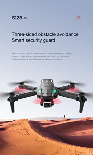 Drone with Camera for Begginers, Kids and Adults, Dual Video Camera 4KHD with Long Lasting Battery, Mobile Phone Connection, APP Control, Quadcopter Helicopter, Auto Hover, One Key Start , Kids Toy. Mini Drone S128