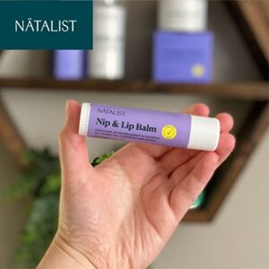 Natalist Nip & Lip Balm Stick Moisturizer for Pregnant & Breastfeeding Moms Nourishing Formula Helps Relieve Dry, Sore, Chapped or Cracked Nipples - Unscented, Lanolin-Free - .5 oz
