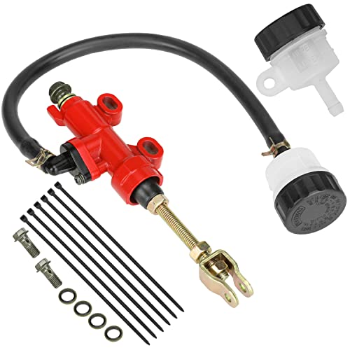 YOXUFA Rear Brake Master Cylinder Reservoir for 98cc 196cc 212cc 2.8hp 6.5hp Coleman KT196 CK100 SK100 150cc Yerf Dog Helix Go Kart Cart Buggy 110cc 125cc 200cc 250cc Chinese ATV Quad Pit Dirt Bike