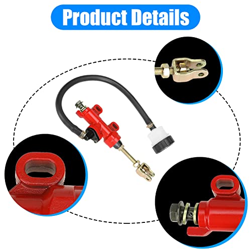 YOXUFA Rear Brake Master Cylinder Reservoir for 98cc 196cc 212cc 2.8hp 6.5hp Coleman KT196 CK100 SK100 150cc Yerf Dog Helix Go Kart Cart Buggy 110cc 125cc 200cc 250cc Chinese ATV Quad Pit Dirt Bike