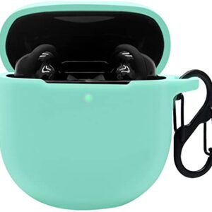 Case for Bose QuietComfort Earbuds II 2022, Soft Silicone Skin Shockproof Protective Cover for New Bose QuietComfort Earbuds II Case with Carabiner (Mint Green)