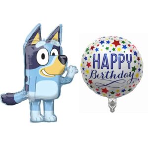 anagram 32" bluey bingo balloon birthday party decorations supplies bluey balloons theme for girls and boys