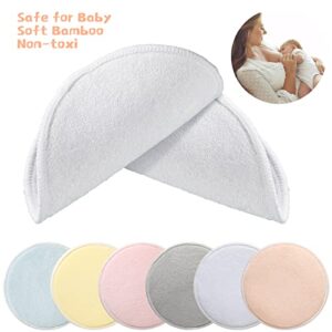 60 Pcs Nursing Breast Pads + 1 Laundry Bag + 1 Travel Storage Bag Washable Reusable Breast Pads Absorbent Leak Protected Breastfeeding Nipple Pads for Maternity Mom Breastfeeding (4.7 Inch)