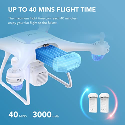 Potensic Upgraded P5 Drone with 2.7K Camera for Adults and Beginners, FPV Quadcopter Helicopter with Gravity Sensor, Trajectory Flight and 3D Flip, Altitude Hold, Headless Mode, 40 Mins Flight Time