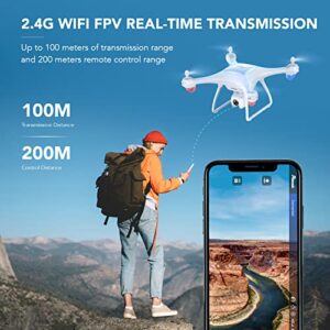 Potensic Upgraded P5 Drone with 2.7K Camera for Adults and Beginners, FPV Quadcopter Helicopter with Gravity Sensor, Trajectory Flight and 3D Flip, Altitude Hold, Headless Mode, 40 Mins Flight Time