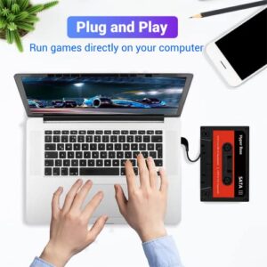 2T External Game Hard Drive Built in 52,247 Retro Games, Plug and Play Emulator Console HDD in Windows, Batocera 35 Gaming System with 84 Emulators,Compatible with PS2/MAME/SS/PS1