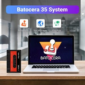 2T External Game Hard Drive Built in 52,247 Retro Games, Plug and Play Emulator Console HDD in Windows, Batocera 35 Gaming System with 84 Emulators,Compatible with PS2/MAME/SS/PS1