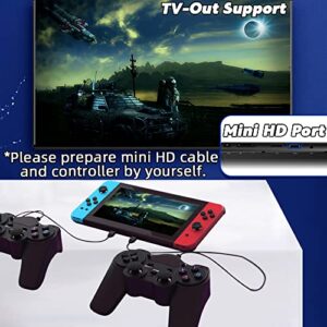 X70 Handheld Game Console 7.0 inch Pro Retro Games Consoles Classic Video Games Pad Style Preinstalled System Built-in Rechargeable Battery Gaming Consoles 64GB Blue Red