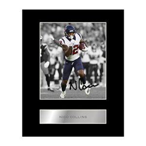 nico collins pre printed signature signed mounted photo display #11 printed autograph picture