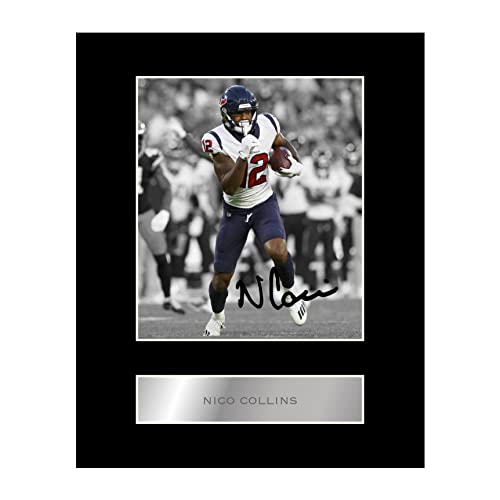 Nico Collins Pre Printed Signature Signed Mounted Photo Display #11 Printed Autograph Picture