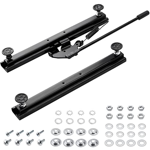 Racewill Seat Slider, Seat Track Assembly Kit with Hardware, Fits for Go Kart Go Cart Seats, Bucket Seats, Universal