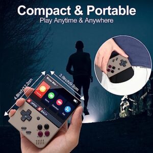 Miyoo Mini Plus Handheld Game Console with Hard Case, 3.5 Inch IPS Screen Retro Video Game Console, Built-in 64G TF Card 10000+ Games & 3000mAh Battery, Support WiFi