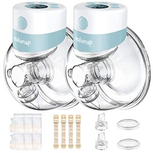 breast pump - wearable electric low noise breast pump, rechargeable portable breast pump with 2 modes & 9 levels, lcd display memory function and can be worn in-bra, 24mm flange