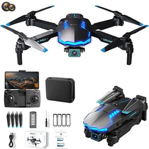 foldable drones with camera for adults 4k 1080p ultra hd dual camera beginners fpv camera remote control toy headless mode one button start speed adjustment
