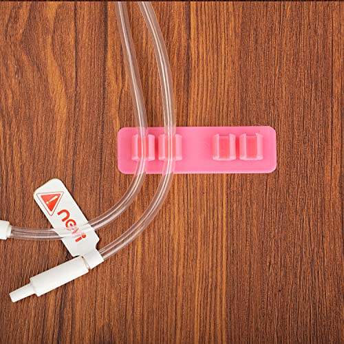 LUAATT Breast Pump Hose Holder,2 Pack Universal Electric Breast Pump 0.2 " Tube Holder,Essential Tube Organizer for Spectra Pump(Pink)