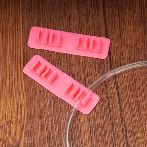 LUAATT Breast Pump Hose Holder,2 Pack Universal Electric Breast Pump 0.2 " Tube Holder,Essential Tube Organizer for Spectra Pump(Pink)