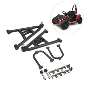 Acouto Front Suspension Shock Swing Arm Kit for GY6 110cc 150cc 200cc ATV 4 Wheels Quad Bike Go Kart 350mm/13.77in Steel Alloy Front Suspension Swing Arm Assembly Accessories Replacement