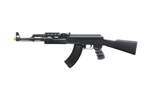 300 fps airsoft tactical ak-47 spring airsoft rifle w/flashlight, front rail system, 300 round magazine, and durable abs polymer construction - perfect for precision shooting and film makin