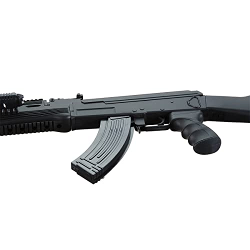 300 FPS Airsoft Tactical AK-47 Spring Airsoft Rifle w/Flashlight, Front Rail System, 300 Round Magazine, and Durable ABS Polymer Construction - Perfect for Precision Shooting and Film Makin