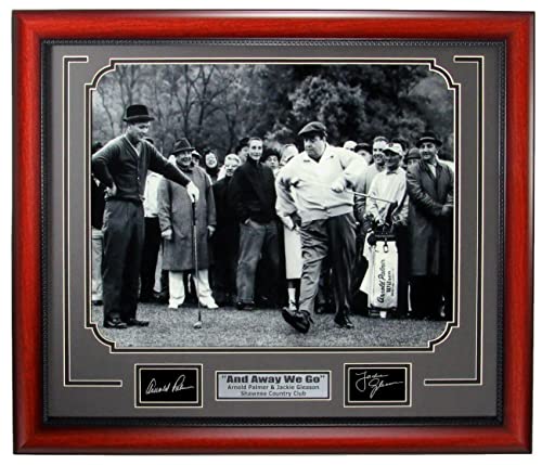 Arnold Palmer/Jackie Gleason Laser Signed 16x20 B/W Photo Framed 158083 - Autographed Golf Photos