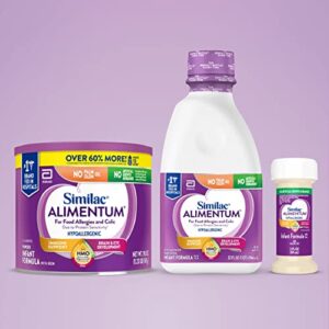 Similac Alimentum with 2’-FL HMO Hypoallergenic Infant Formula, for Food Allergies and Colic,* Suitable for Lactose Sensitivity, Baby Formula Powder, 12.1-oz Value Can, Pack of 6