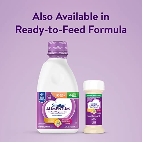 Similac Alimentum with 2’-FL HMO Hypoallergenic Infant Formula, for Food Allergies and Colic,* Suitable for Lactose Sensitivity, Baby Formula Powder, 12.1-oz Value Can, Pack of 6