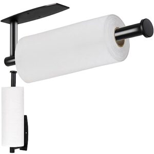 2023 paper towel holders wall mount under cabinet 13.2in self adhesive drilling paper towel rolls sus304 vertically horizontally for kitchen bathroom door rustproof rack