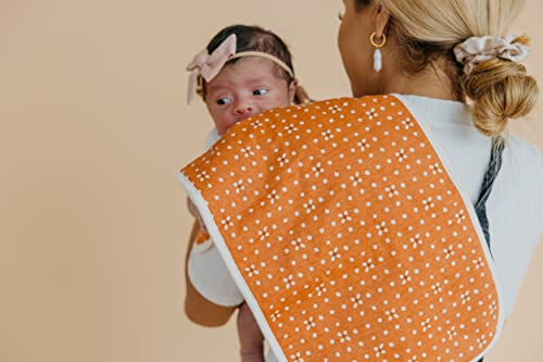Baby Burp Cloth Large 21''x10'' Size Premium Absorbent Triple Layer 3-Pack Gift Set"Rue" by Copper Pearl
