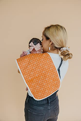 Baby Burp Cloth Large 21''x10'' Size Premium Absorbent Triple Layer 3-Pack Gift Set"Rue" by Copper Pearl