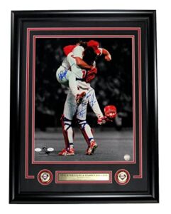 mitch williams & darren daulton phillies signed 16x20 photo framed jsa 500002 - autographed mlb photos