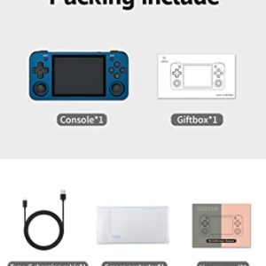 ANBERNIC RG353M Handheld Game Console , Aluminum Alloy CNC Process Dual OS Android 11 + Linux System Support 5G WiFi 4.2 Bluetooth Built-in 64G SD Card 4452 Games (Deep Blue)