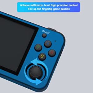 ANBERNIC RG353M Handheld Game Console , Aluminum Alloy CNC Process Dual OS Android 11 + Linux System Support 5G WiFi 4.2 Bluetooth Built-in 64G SD Card 4452 Games (Deep Blue)