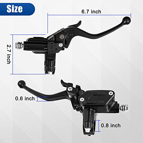 AUTOBABA Disc Brake Master Cylinder Caliper with 7/8" Handlebar Brake Lever Assembly Compatible wtih Taotao Roketa Sunl ATV Coolster NST Dune Buggy 50cc 70cc 90cc 110cc 125cc Sport Quad 4 Wheeler ATV