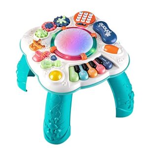 Dahuniu Baby Toys 6 to 12 Months, Activity Table for 1 2 3 Years Old (Size: 11.8 x 11.8 x 12.2 inches)